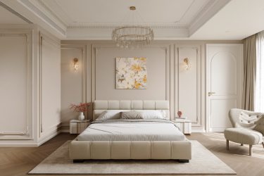 120平奶油风卧室