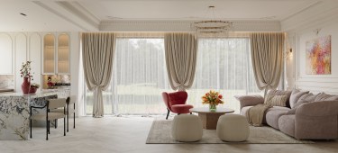 120平奶油风客厅