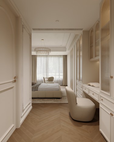 120平奶油风卧室