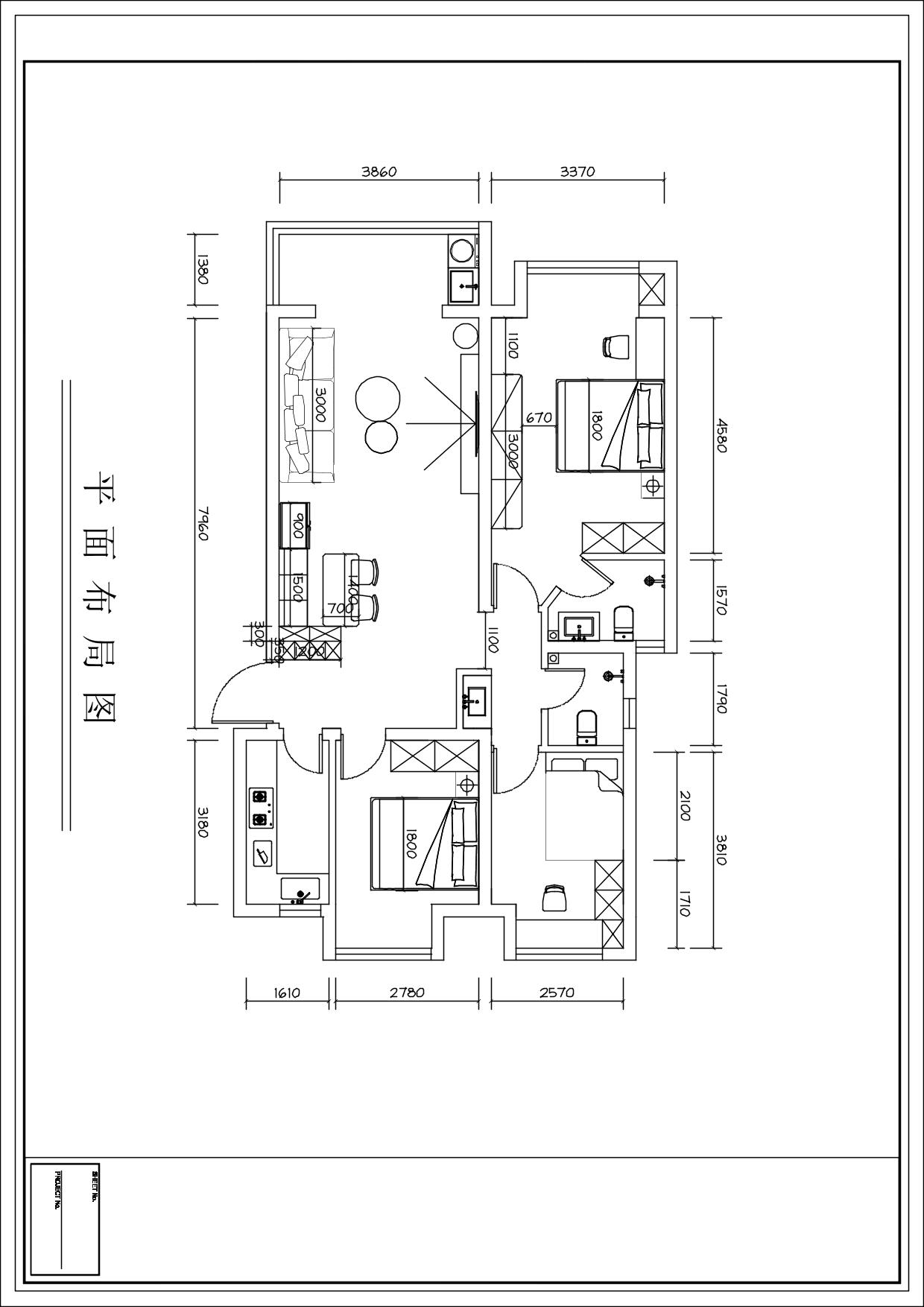 127㎡三居新混搭风，10万装出治愈系高级感-平面布置图